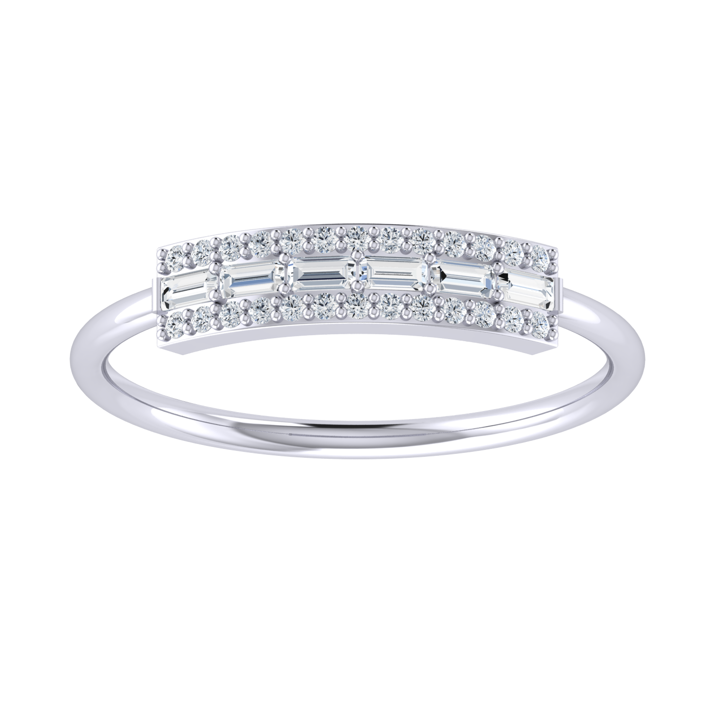 White Gold Lab Grown Diamond Ring - Circle Chic [wg]