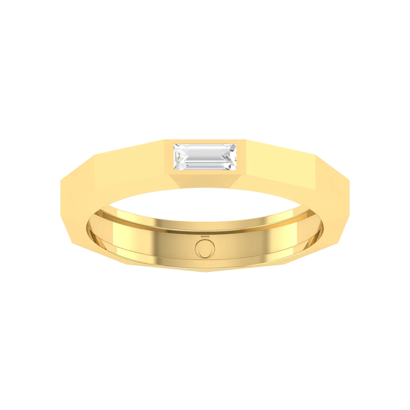 Minimal Beam Yellow Gold Lab Grown Diamond