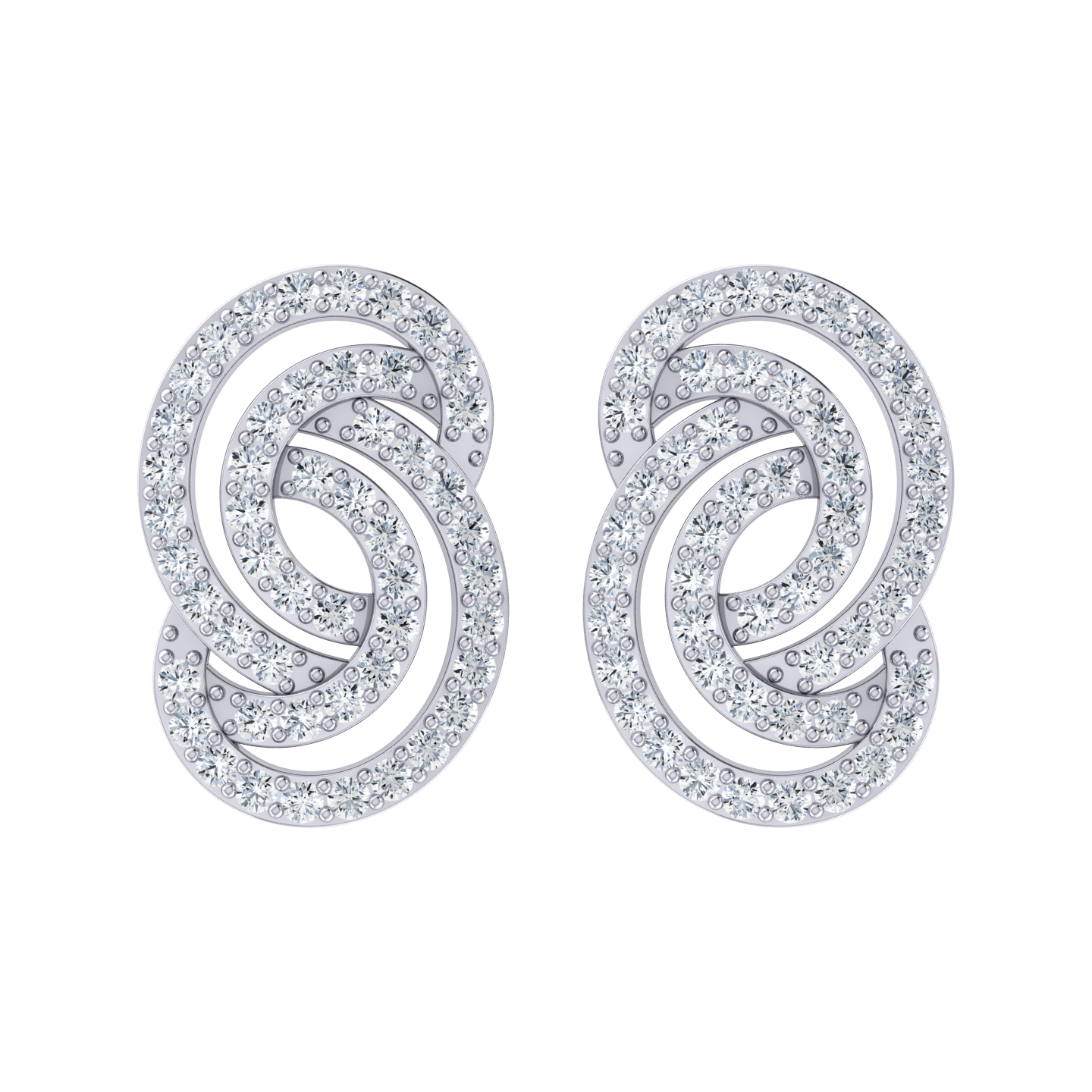 Infinity Isle White Gold Diamond Earrings [wg]