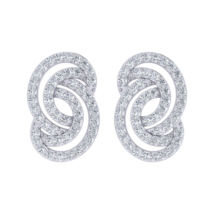 Infinity Isle White Gold Diamond Earrings [wg]