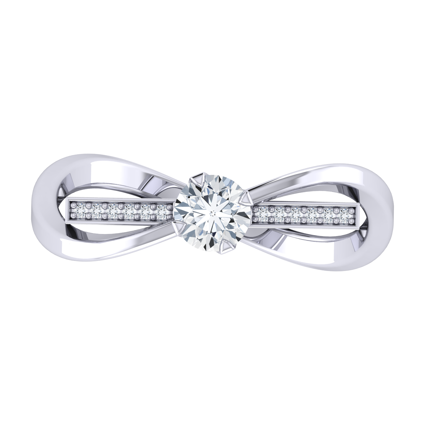 White Gold Lab Grown Diamond - Floral Spark [wg]