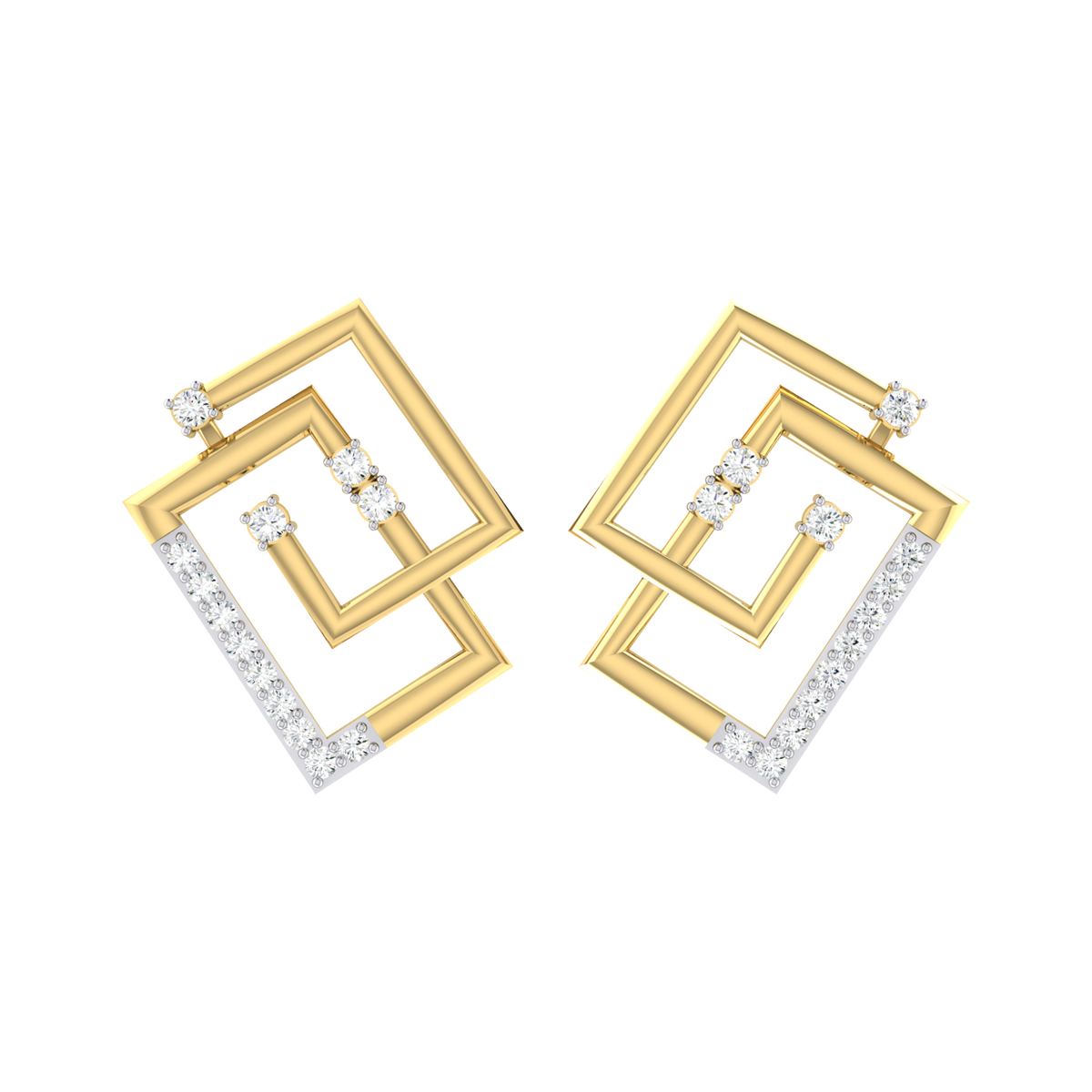 Radiance Drops Yellow Gold Diamond Earrings [yg]