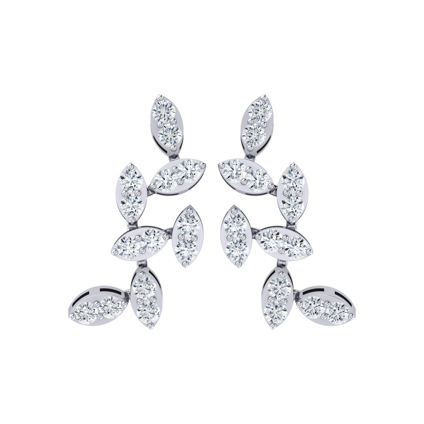 Whispering Winds Diamond Earrings