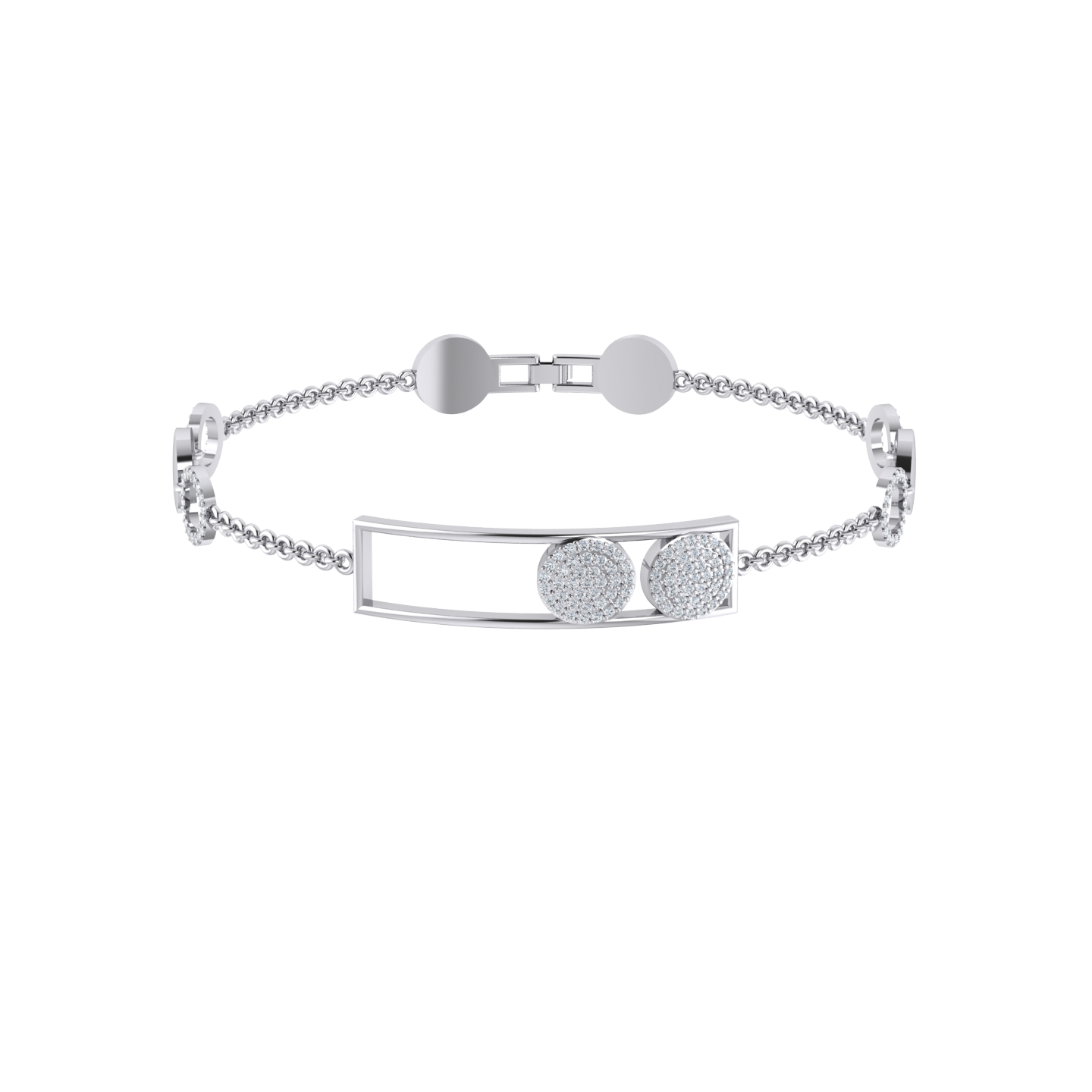 Shimmering Starlight White Gold Lab Grown Diamond Bracelet [wg]