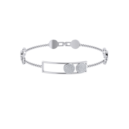 Shimmering Starlight White Gold Lab Grown Diamond Bracelet [wg]