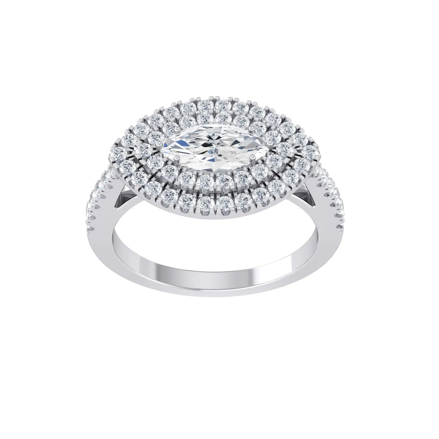 Aurora Crown White Gold Diamond Ring [wg]