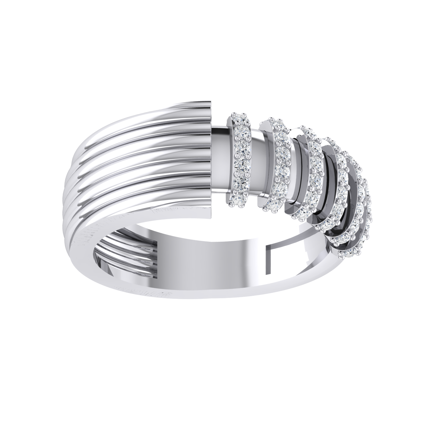 White Gold Lab Grown Diamond Ring - Dazzling World [wg]