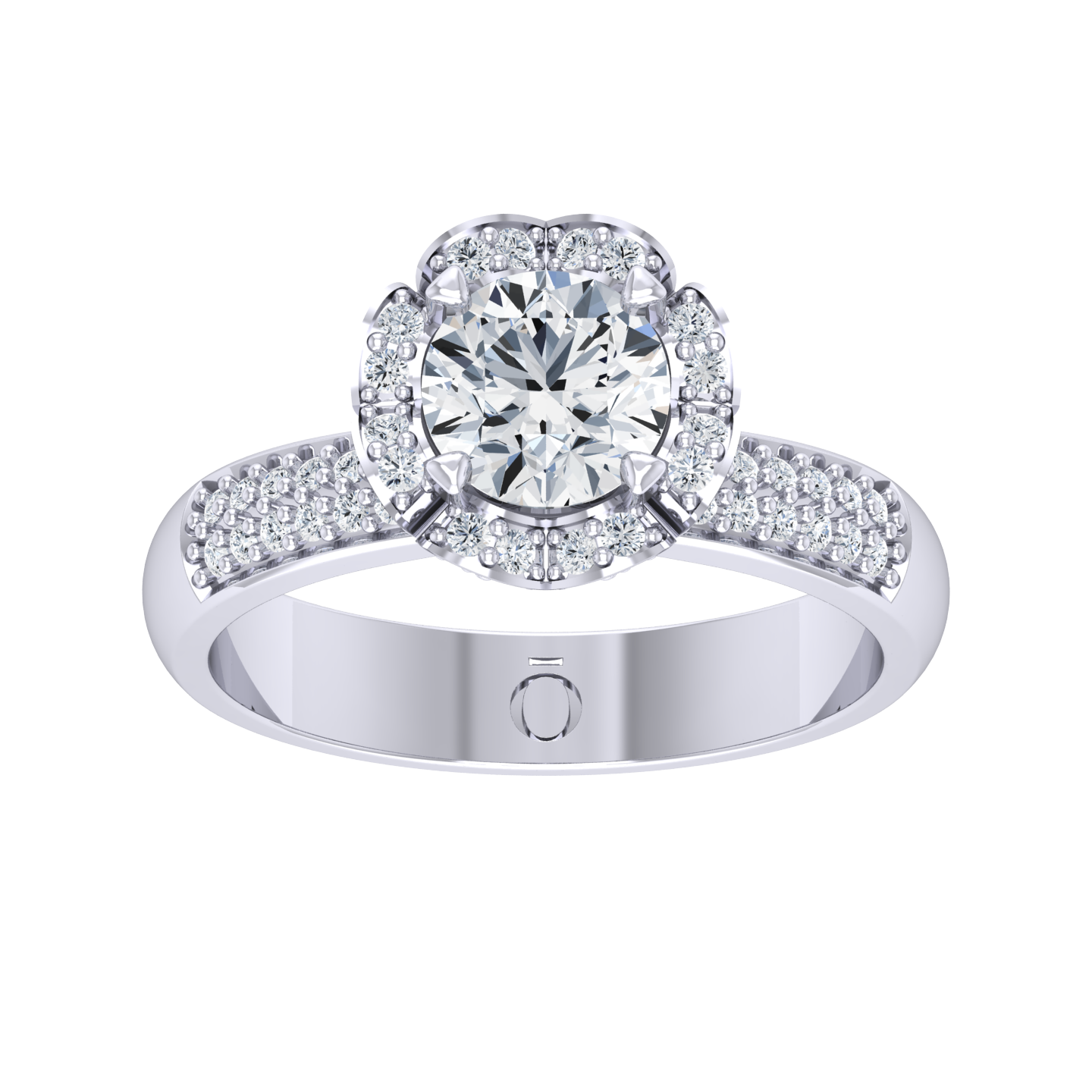 Halo Glow White Gold Diamond Ring [wg]