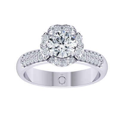 Halo Glow White Gold Diamond Ring [wg]