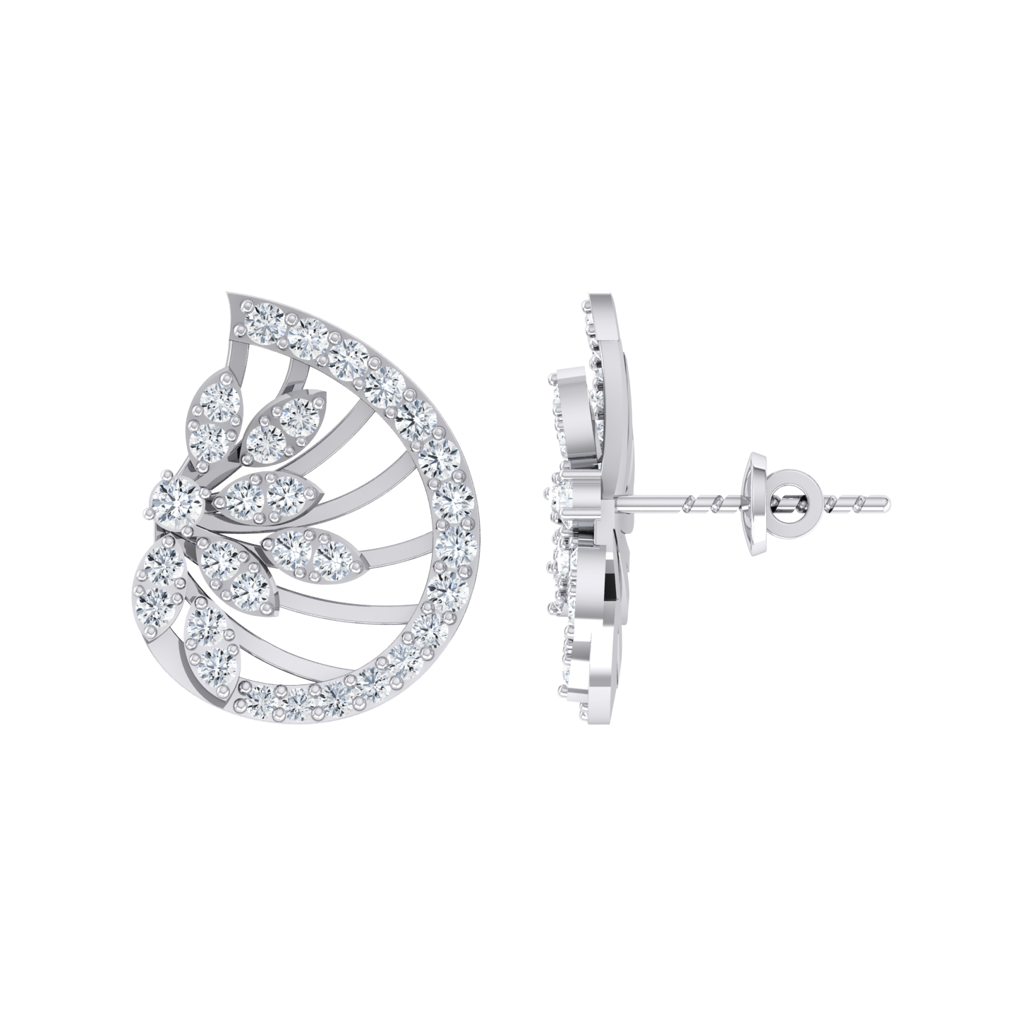 White Gold Diamond Earrings - Diamond Forever [wg]