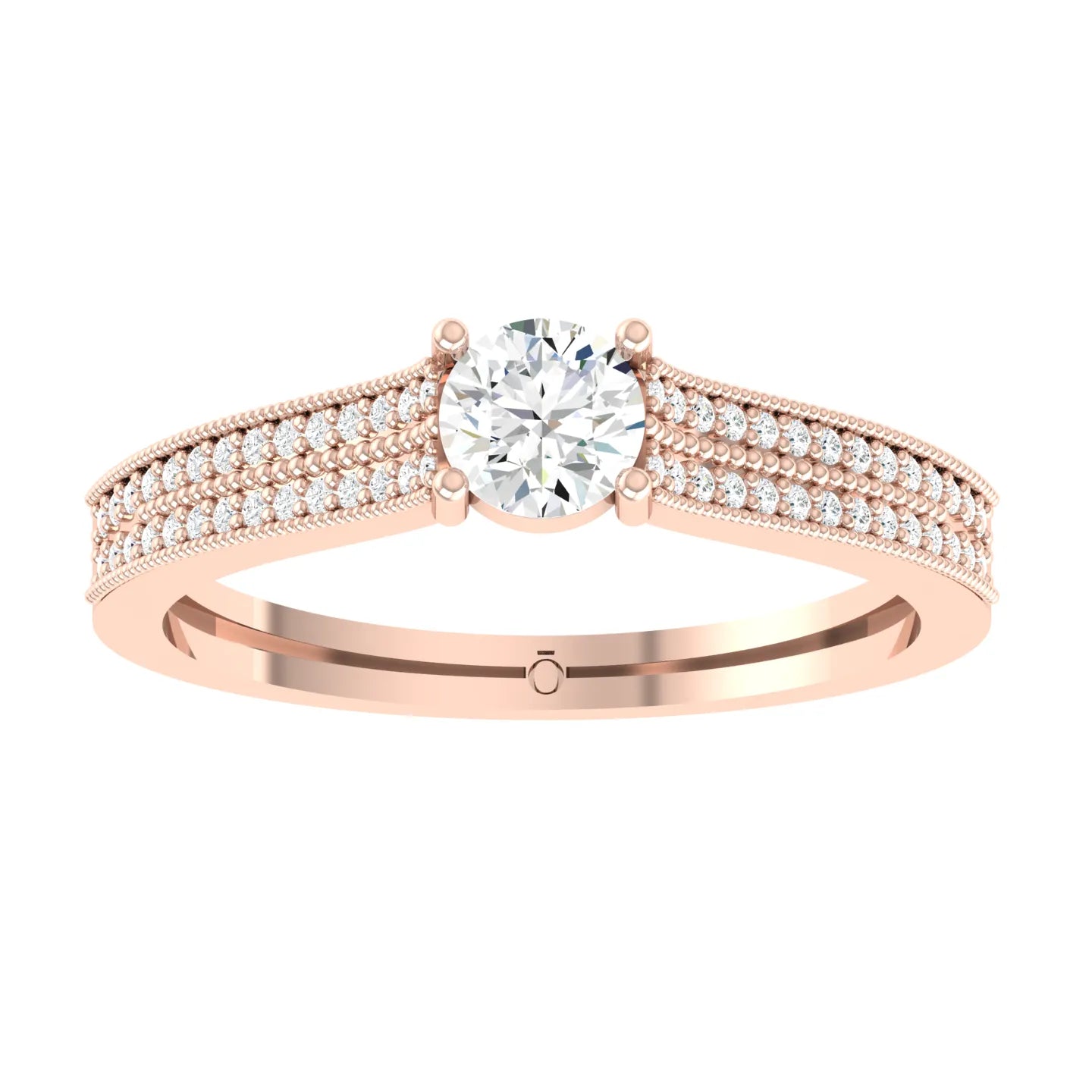 Emerald Glimmer Rose Gold Diamond Ring [rg]