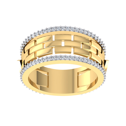 Exquisite Band Yellow Gold Diamond Ring [yg]