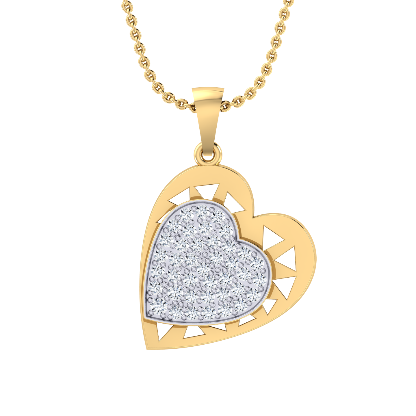 Refined Glam Yellow Gold Diamond Pendant [yg]