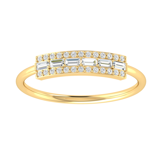 Yellow Gold Lab Grown Diamond Ring - Circle Chic [yg]