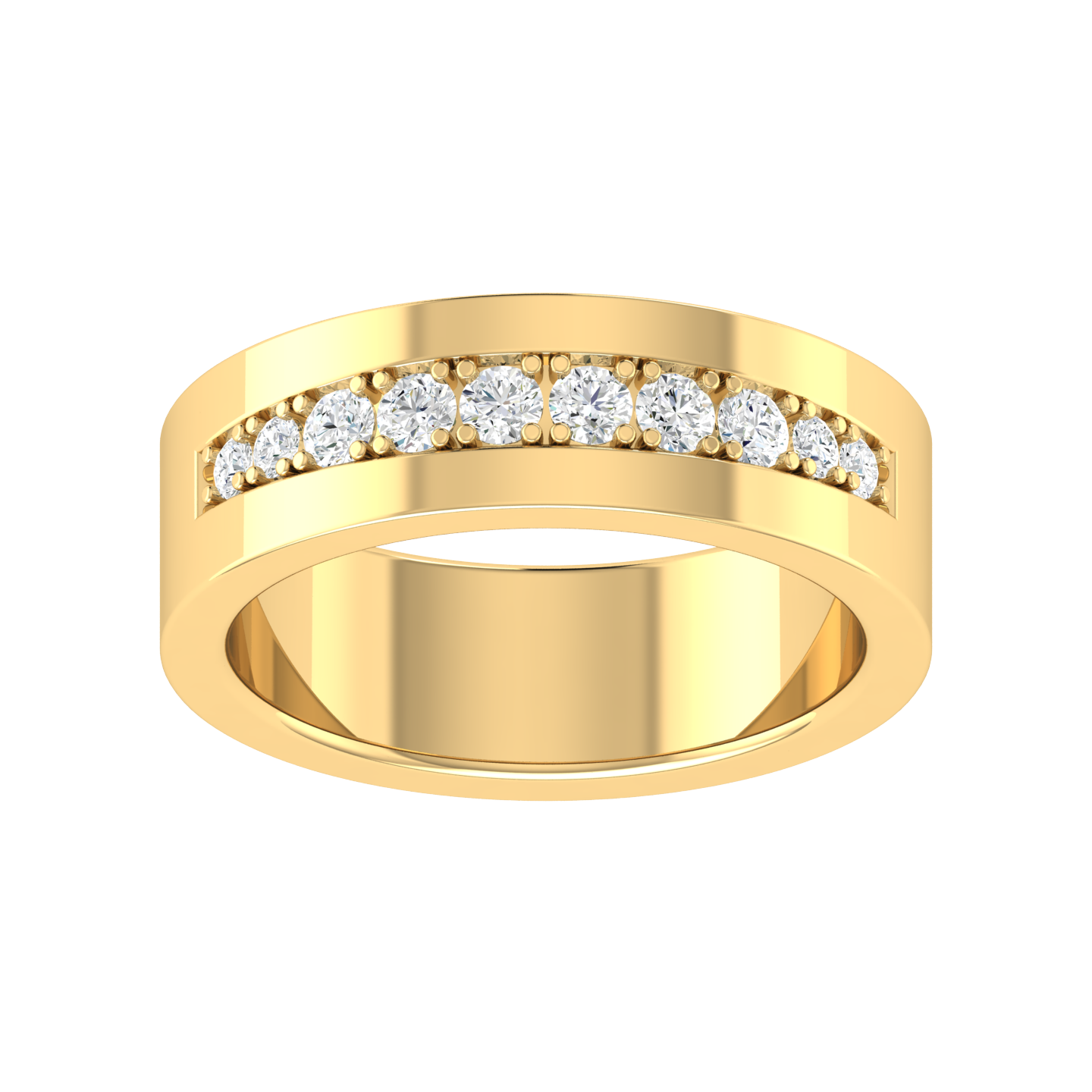 Halo Curve Yellow Gold Diamond Ring [yg]