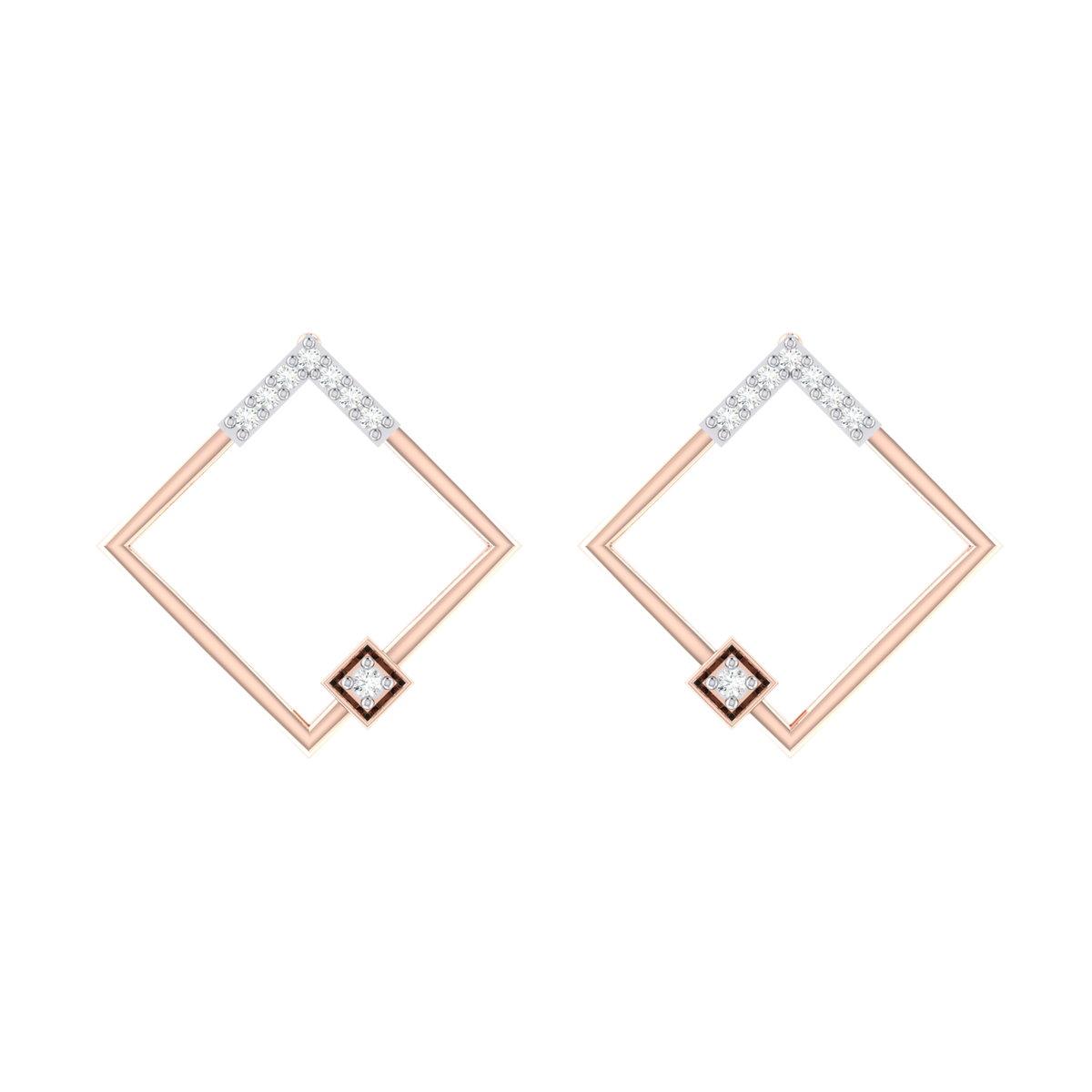Twilight Treasures Rose Gold Diamond Earrings [rg]