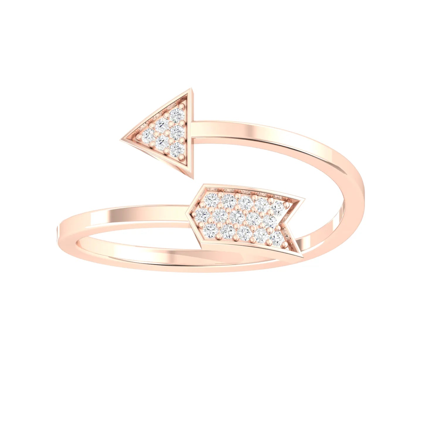 Rose Gold Lab Grown Diamond - Twin Arrows [rg]