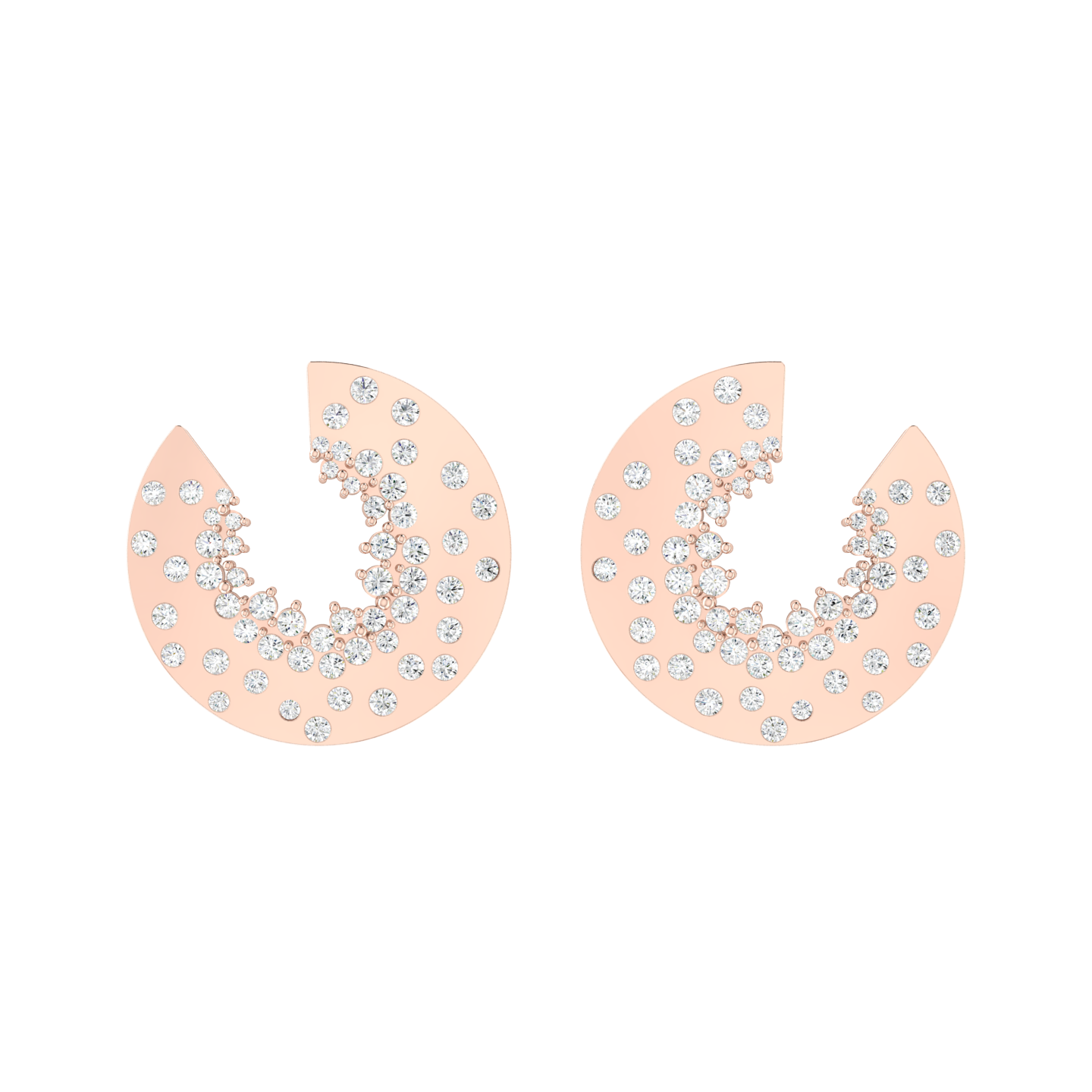 Celestial Shine Rose Gold Diamond Earrings [rg]