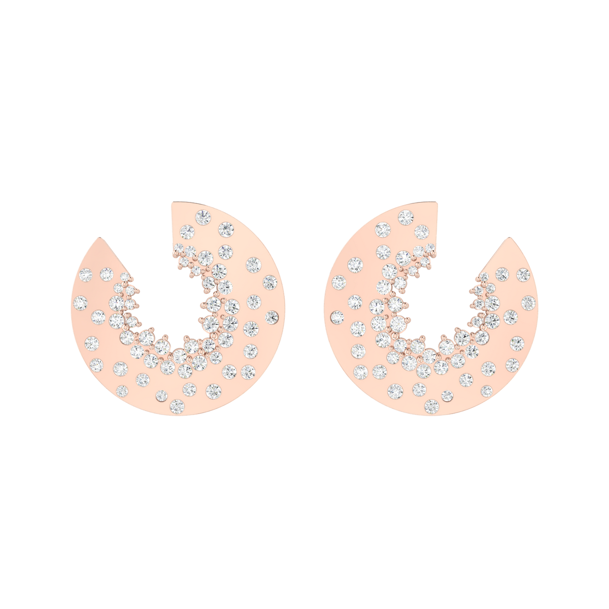 Celestial Shine Rose Gold Diamond Earrings [rg]