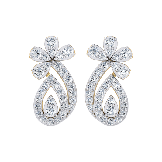 Glimmering Glamour Yellow Gold Diamond Earrings [yg]