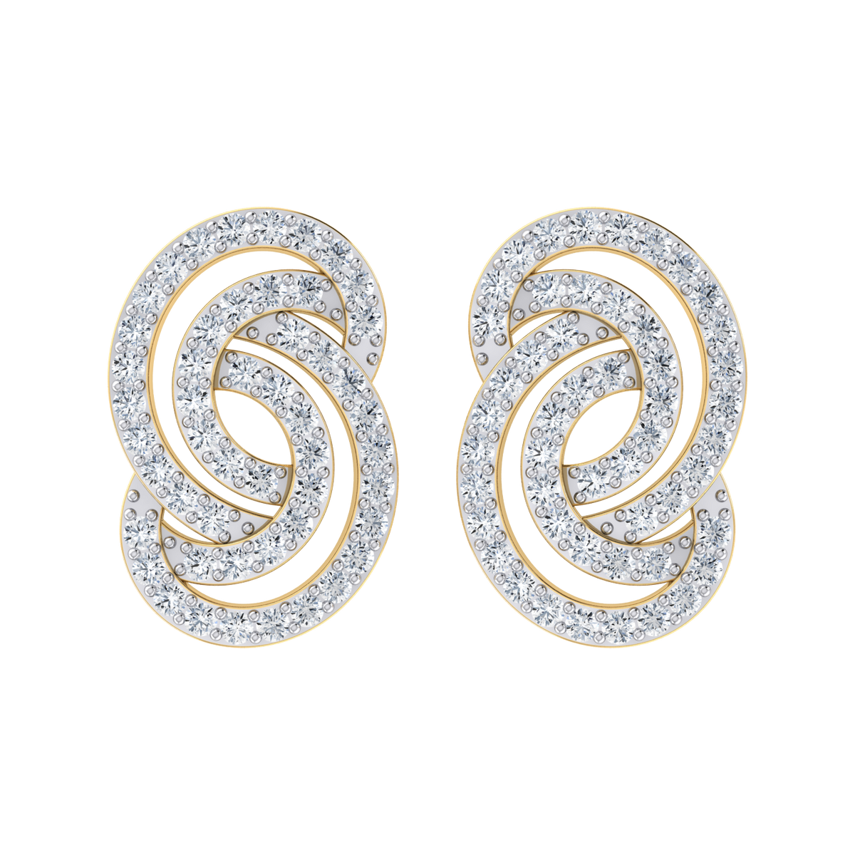 Infinity Isle Yellow Gold Diamond Earrings [yg]