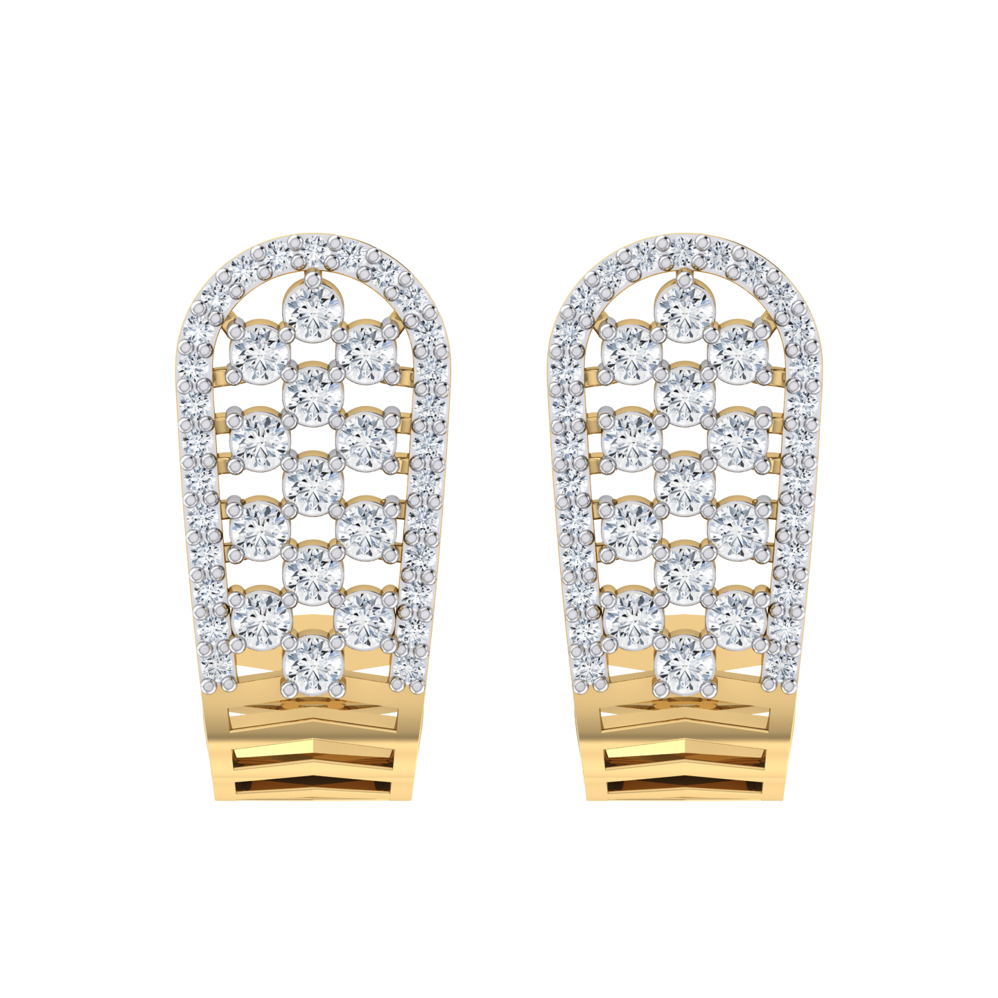 Glittering Jewel Yellow Gold Diamond Earrings [yg]