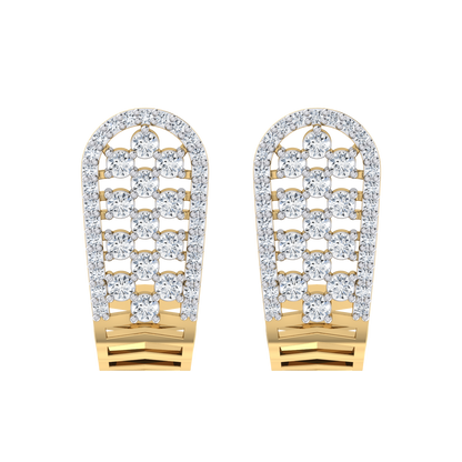 Glittering Jewel Yellow Gold Diamond Earrings [yg]