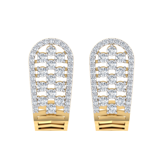 Glittering Jewel Yellow Gold Diamond Earrings [yg]