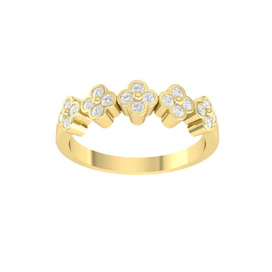 Yellow Gold Lab Grown Diamond - Luxe Flora [yg]