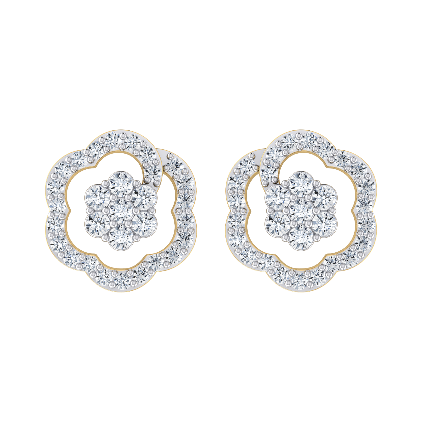 The Desired Yellow Gold Diamond Earrings [yg]