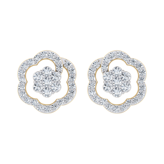 The Desired Yellow Gold Diamond Earrings [yg]