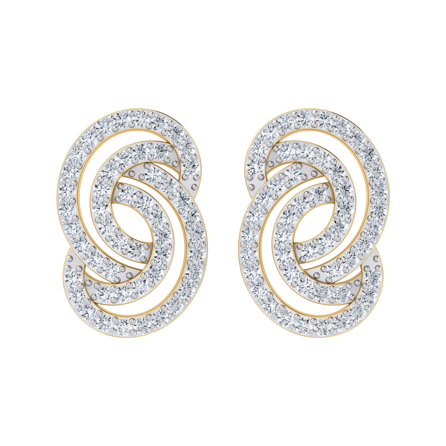 Infinity Isle Yellow Gold Diamond Earrings [yg]