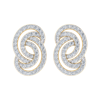 Infinity Isle Yellow Gold Diamond Earrings [yg]