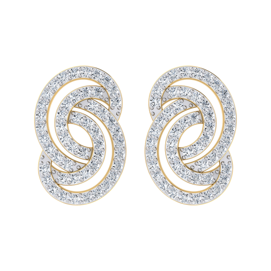 Infinity Isle Yellow Gold Diamond Earrings [yg]