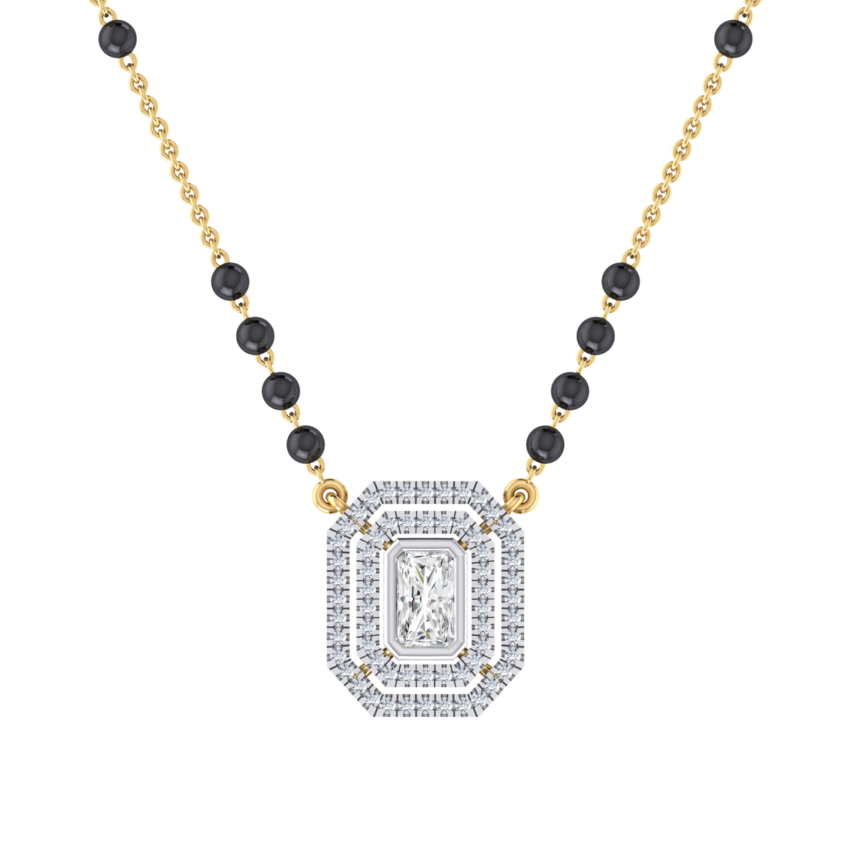 Regal Brilliance Yellow Gold Diamond Mangalsutra [yg]