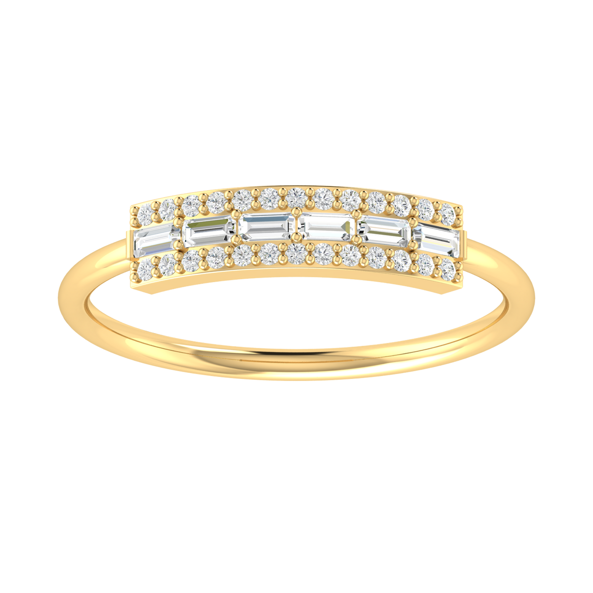 Yellow Gold Lab Grown Diamond Ring - Circle Chic [yg]
