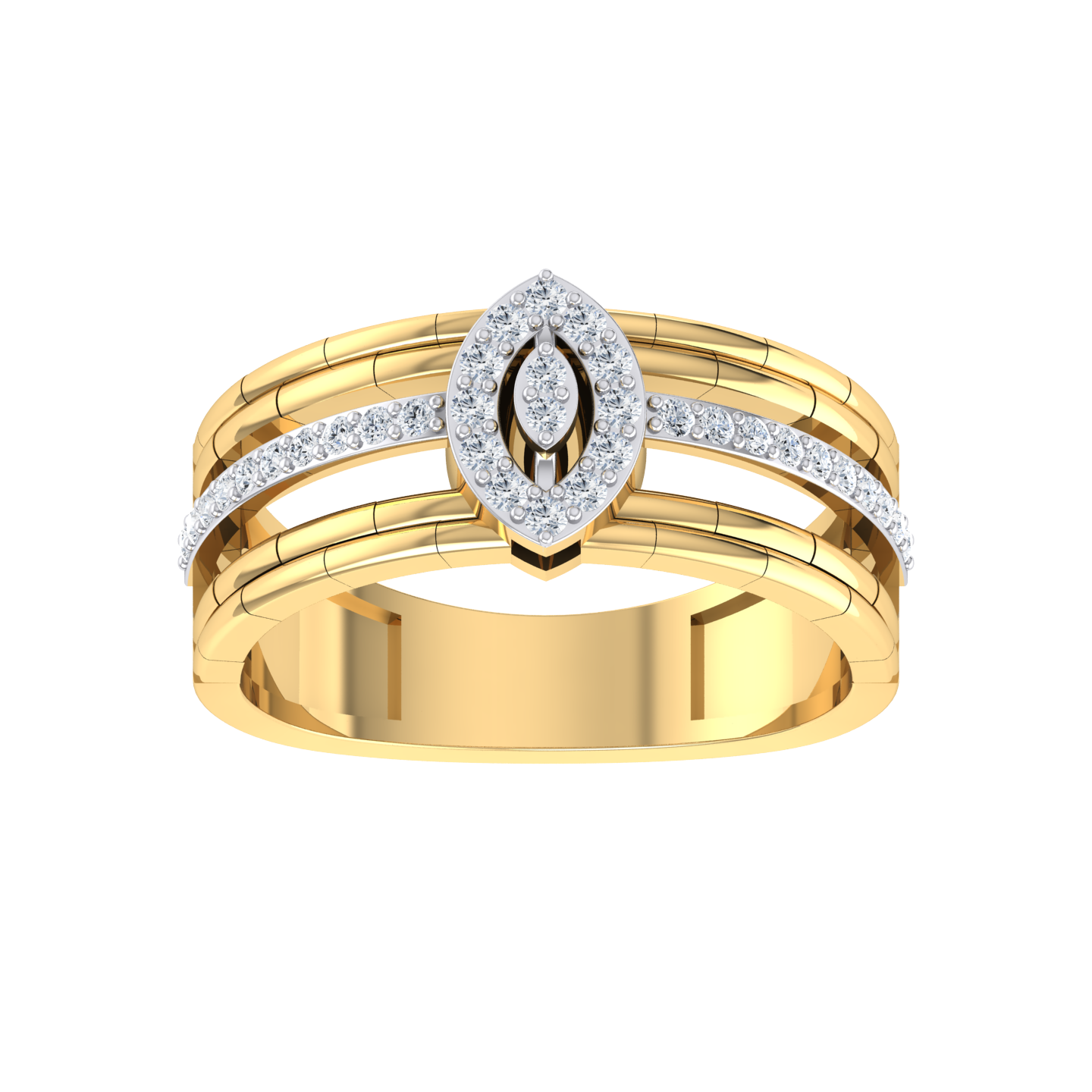 Yellow Gold Lab Grown Diamond Ring - Divine Beauty  [yg]