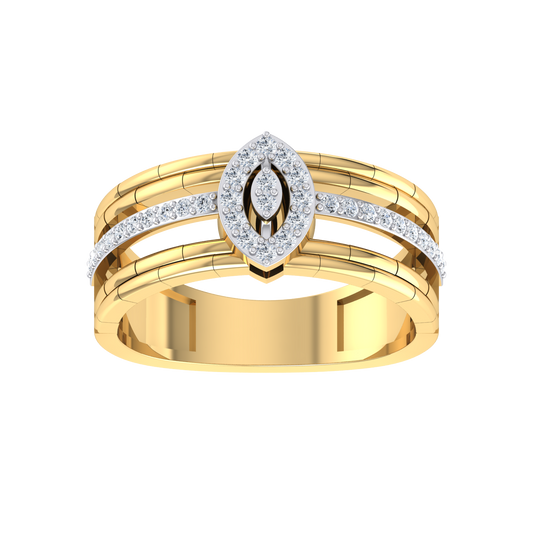 Yellow Gold Lab Grown Diamond Ring - Divine Beauty  [yg]