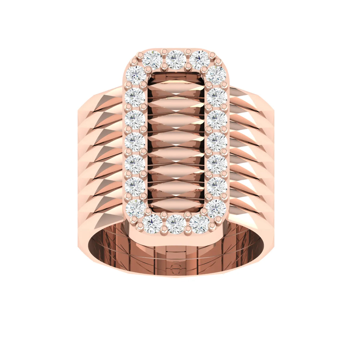 Sparkling Unity Rose Gold Diamond Ring [rg]