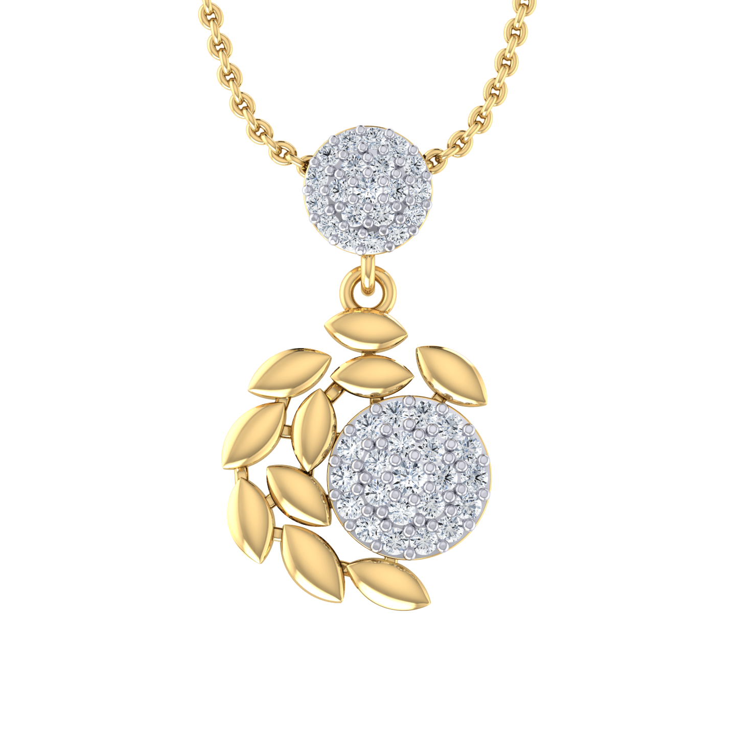 Serene Spark Yellow Gold Diamond Pendant [yg]
