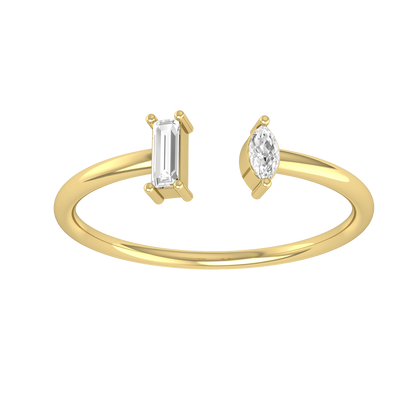 Star Light Yellow Gold Diamond Ring  [yg]