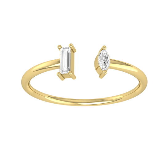 Star Light Yellow Gold Diamond Ring  [yg]