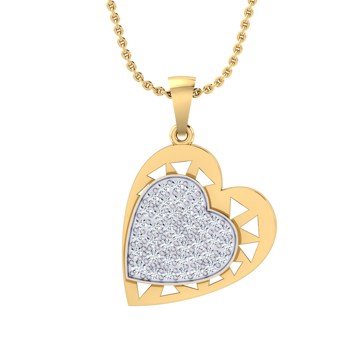 Refined Glam Yellow Gold Diamond Pendant [yg]