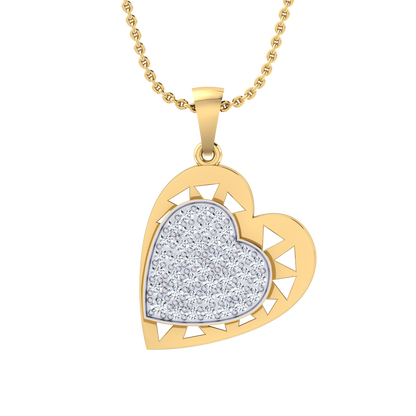 Refined Glam Yellow Gold Diamond Pendant [yg]