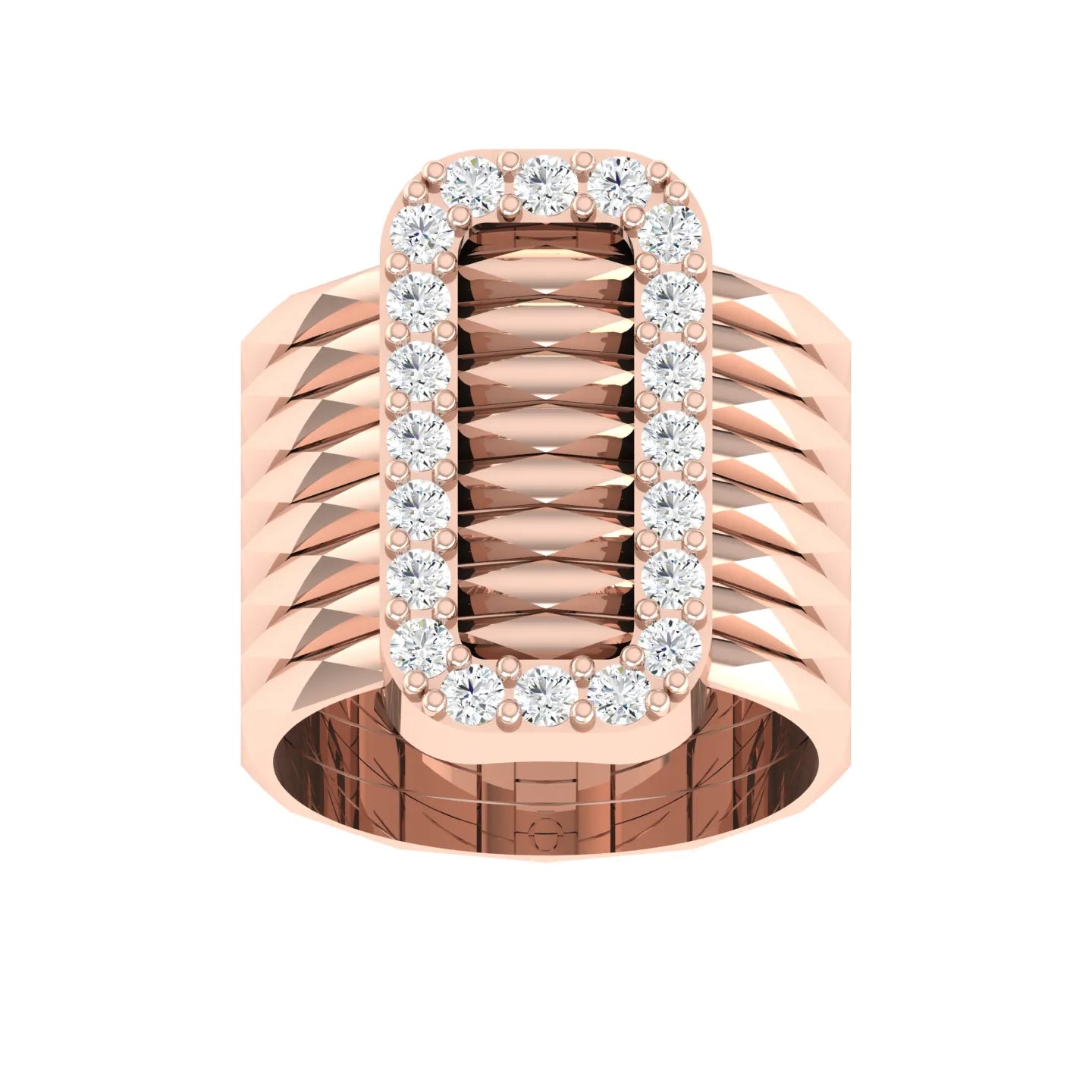 Sparkling Unity Rose Gold Diamond Ring [rg]