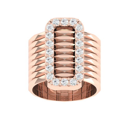 Sparkling Unity Rose Gold Diamond Ring [rg]