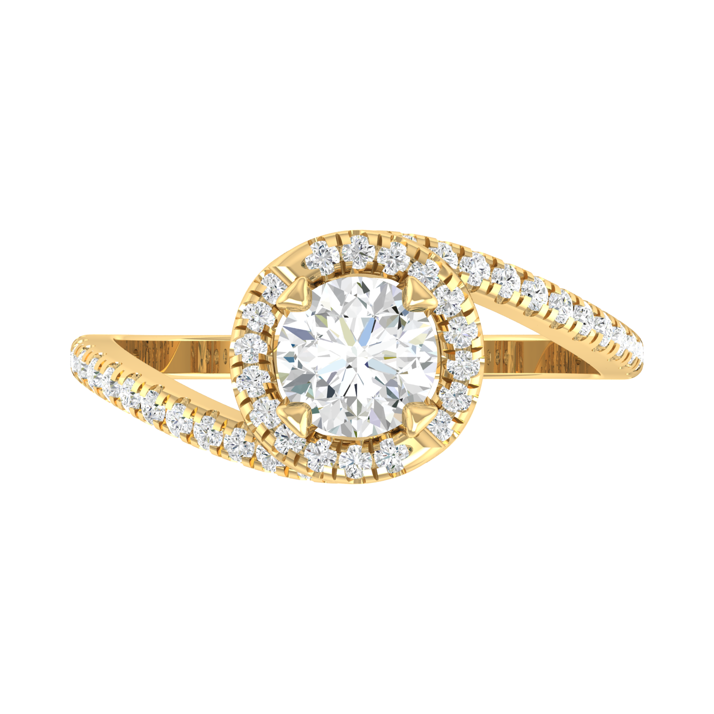 Twilight Twist Yellow Gold Diamond Ring [yg]