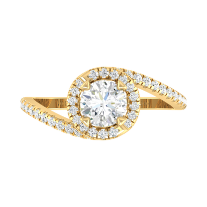 Twilight Twist Yellow Gold Diamond Ring [yg]