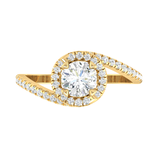 Twilight Twist Yellow Gold Diamond Ring [yg]
