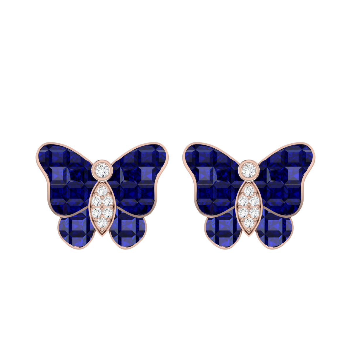 Butterfly Dream Rose Gold Diamond Earrings [rg]